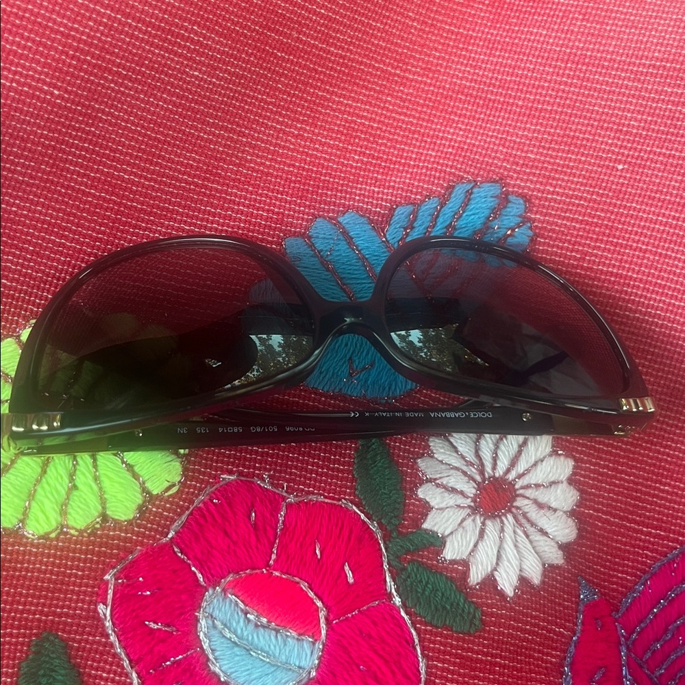 DG DOLCE & GABBANA DD 8096 501/8G 58-14 135 3N SUNGLASSES Cat Eye BLACK - Picture 9 of 12